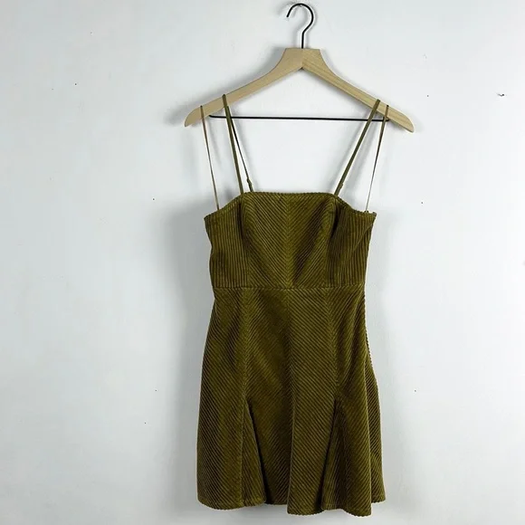 Urban Outfitters | Dresses | Urban Outfitters Kensie Cord Lacerback Mini  Dress Size Xs Green | Poshmark